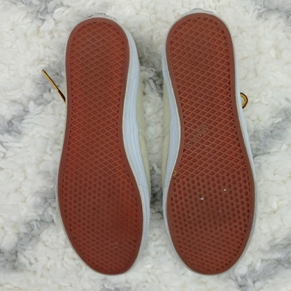 Vans Authentic Canvas Lace Up in Cream & White Sz7 - Picture 5 of 8